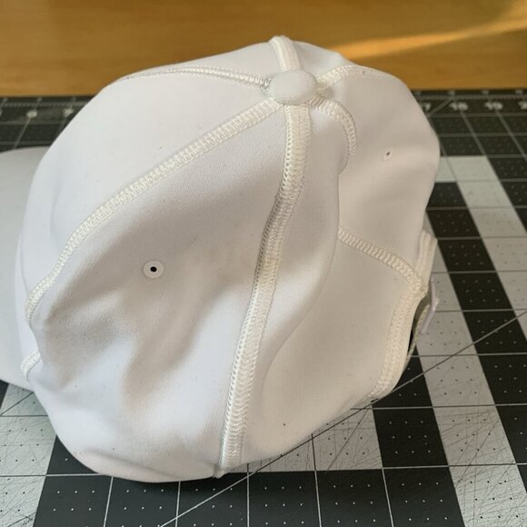 Lululemon Fast Free Run Running Athletic Hat Cap White Reflective Logo *STAINS - Picture 13 of 13